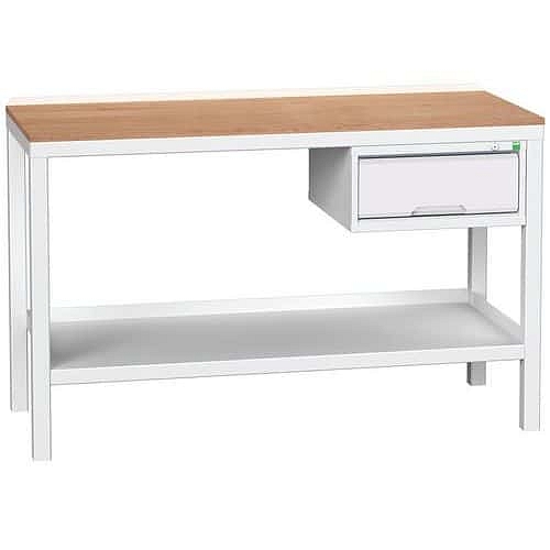 Dílenský stůl Bott Verso Weld, 93 x 150 x 60 cm, 1 skříňka, multiplex, šedá-šedá