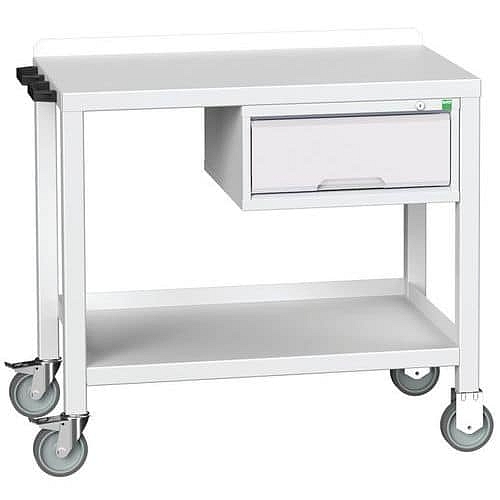 Mobilní dílenský stůl Bott Verso Weld, 91 x 100 x 60 cm, 1 zásuvka, ocel, šedá-šedá