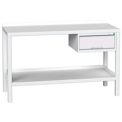 Dílenský stůl Bott Verso Weld, 91 x 150 x 60 cm, 1 skříňka, ocel, šedá-šedá