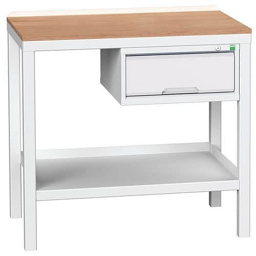 Dílenský stůl Bott Verso Weld, 93 x 100 x 60 cm, 1 skříňka, multiplex, šedá-šedá