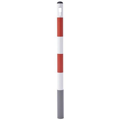 Kovový sloupek Marta k zasunutí do objímky, 1000 mm, bílá/červená