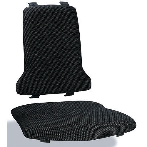 Náhradní polstrování s bederní opěrkou pro židle Bimos Sintec, látka Duotec, černá