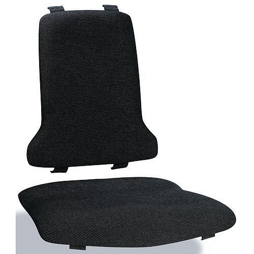 Náhradní antistatické ESD polstrování pro židle Bimos Sintec, látka Duotec, černá