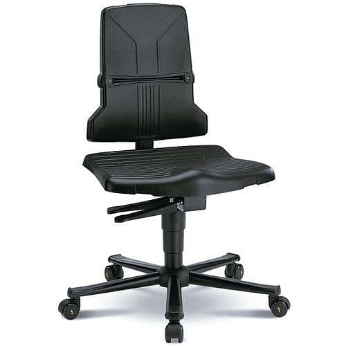 Antistatická ESD pracovní židle Bimos Sintec 9803 s permanentním kontaktem, kolečka, modrá