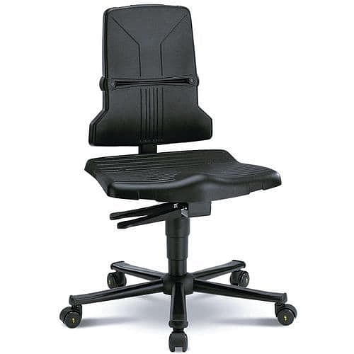 Antistatická ESD pracovní židle Bimos Sintec 9813 s permanentním kontaktem, kolečka, modrá