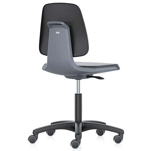 Pracovní židle Bimos Labsit  9123, opěrka s funkcí Flex 3D, koženka, plastový kříž, antracit