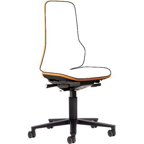 Rám dílenské židle Bimos Neon s kolečky, permanentní kontakt, modrá