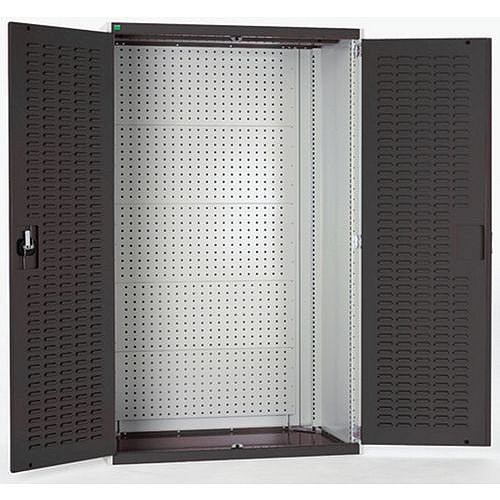 Dílenské skříně s perfo panely pro držáky na nářadí/boxy, 200 x 105 x 52,5 cm, šedá-antracit