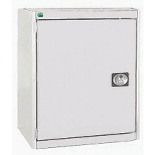 Dílenská skříň Bott Cubio, 80 x 65 x 65 cm, perfo dveře, šedá-šedá