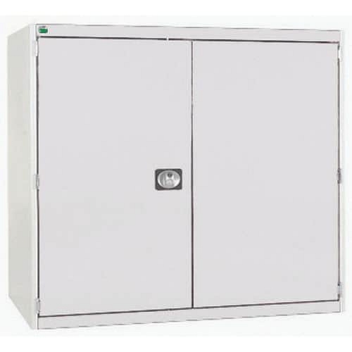 Dílenská skříň Bott Cubio 160, 120 x 130 x 52,5 cm, perfo dveře, šedá-šedá