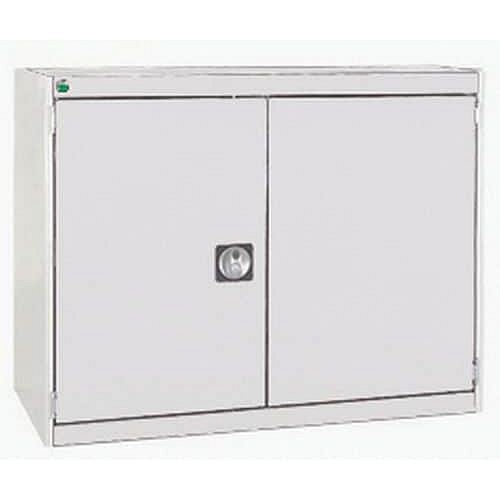 Dílenská skříň Bott Cubio, 80 x 105 x 52,5 cm, perfo dveře, šedá-šedá