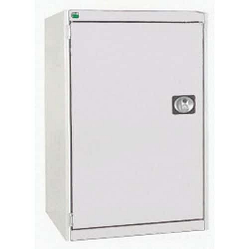 Dílenská skříň Bott Cubio, 100 x 65 x 65 cm, perfo dveře, šedá-šedá