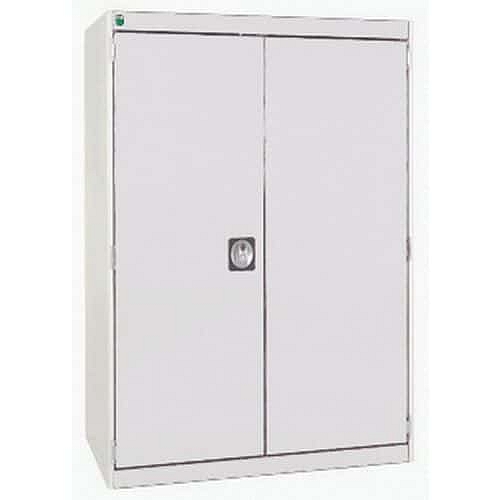 Dílenská skříň Bott Cubio, 120 x 80 x 52,5 cm, perfo dveře, šedá-šedá