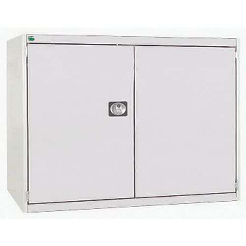 Dílenská skříň Bott Cubio 160, 100 x 130 x 65 cm, perfo dveře, šedá-šedá