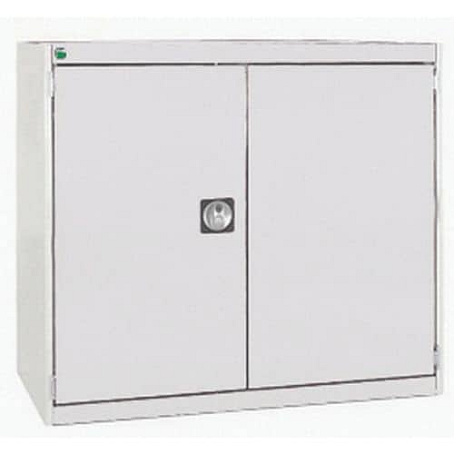 Dílenská skříň Bott Cubio, 90 x 105 x 65 cm, perfo dveře, šedá-šedá