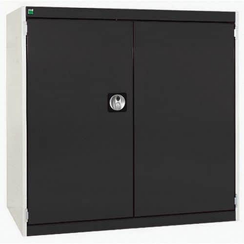 Dílenská skříň Bott Cubio, 100 x 105 x 65 cm, perfo dveře, šedá-antracit