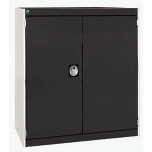 Dílenská skříň Bott Cubio, 90 x 80 x 65 cm, perfo dveře, šedá-antracit