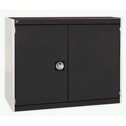 Dílenská skříň Bott Cubio, 80 x 105 x 52,5 cm, perfo dveře, šedá-antracit