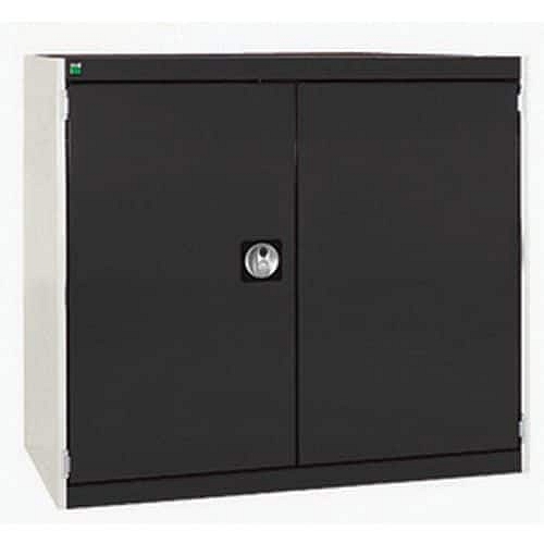 Dílenská skříň Bott Cubio, 90 x 105 x 52,5 cm, perfo dveře, šedá-antracit