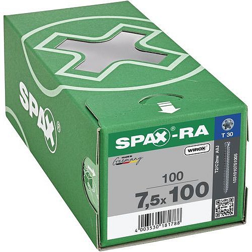 Kotvy do dřeva Spax T-Star Plus Wirox TX o 7,5 mm, 100 mm