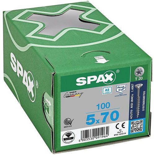 Univerzální šrouby do exteriéru se zapuštěnou hlavou Spax TX o 5 mm, 70 mm