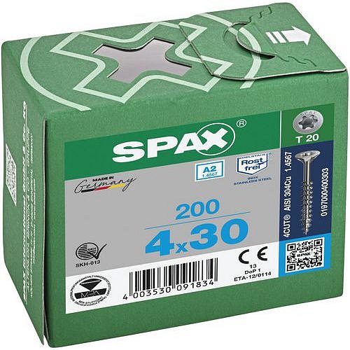 Univerzální šrouby do exteriéru se zapuštěnou hlavou Spax TX o 4 mm, 30 mm