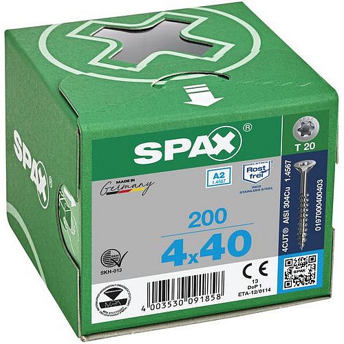 Univerzální šrouby do exteriéru se zapuštěnou hlavou Spax TX o 4 mm, 40 mm