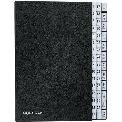 Třídící kniha Pagna, měsíční, dělící listy 1 - 31