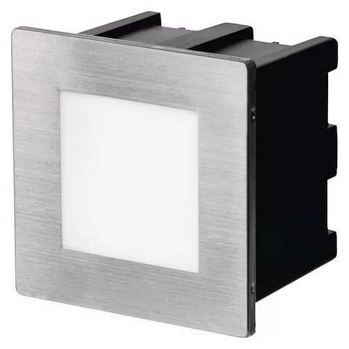 LED orientační vestavné svítidlo AMAL 80×80, 1,5W teplá bílá, IP65