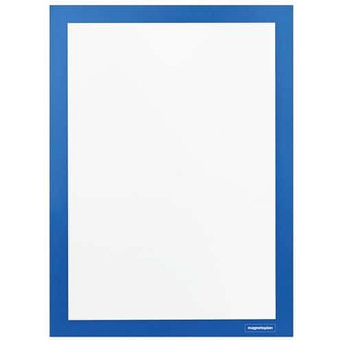 Informační rámečky Magnetoplan Magnetofix A4, magnetické, samolepicí, modré