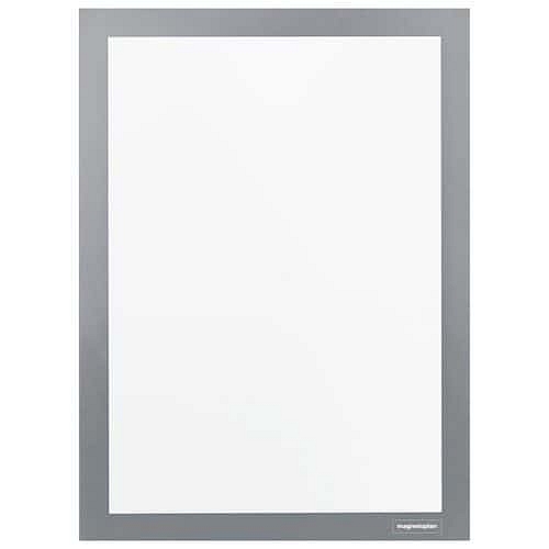 Informační rámečky Magnetoplan Magnetofix A4, magnetické, samolepicí, šedé