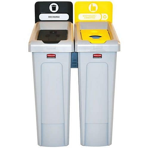 Recyklační stanice Slim Jim 174L, černožlutá_FR