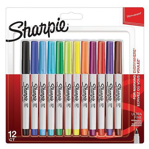Permanentní popisovač Sharpie s extra tenkým hrotem, více barev