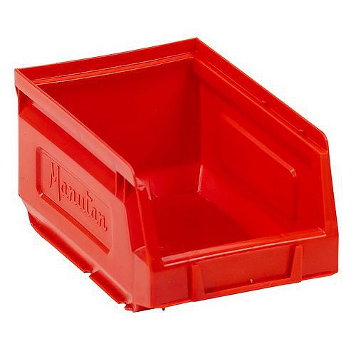 Plastový box Manutan Expert  8,3 x 10,3 x 16,5 cm, červený