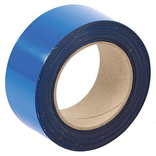 Magnetická páska na regály Manutan Expert, 10 m, modrá, šířka 50 mm