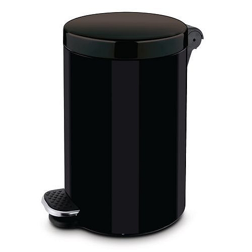 Kovový odpadkový koš Basic, objem 5 l, černý