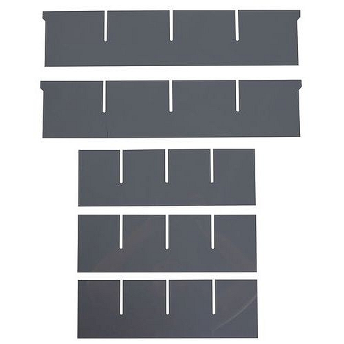 Dělicí příčky Manutan Expert SF1, 2 + 3 ks, 29,5 x 16 cm