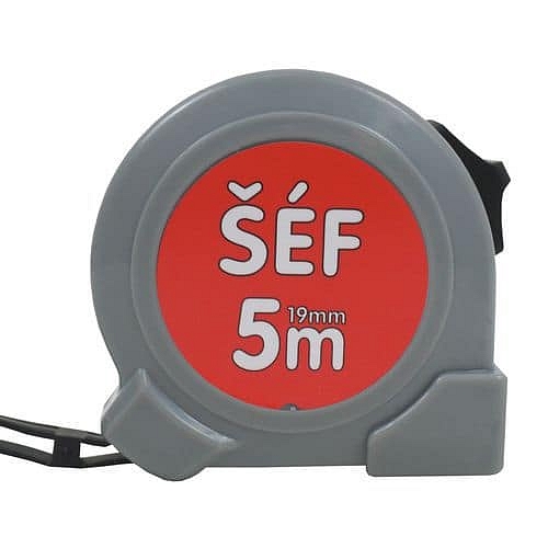 TOPTRADE metr svinovací, „ŠÉF“, jednobrzdový, 19 mm x 5 m