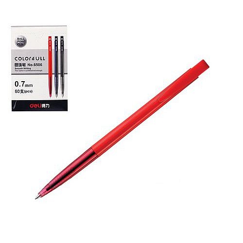 Propiska jednorázová DELI, červená, 60ks