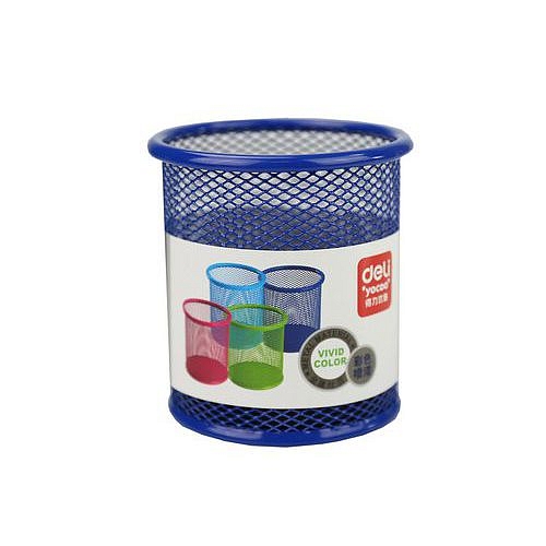 Stojánek drátěný na tužky DELI, modrý tmavě