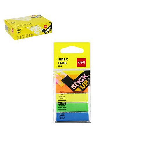 Záložky DELI STICK UP mini set, jednobarevný pruh