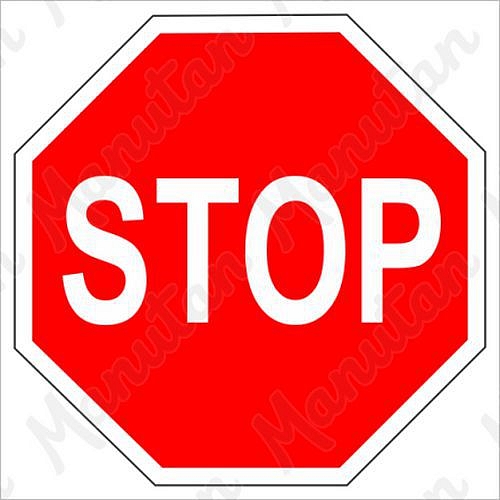 STOP, samolepka 210 x 210 x 0,1 mm