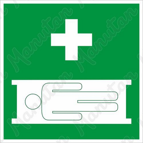 Zdravotnická nosítka, samolepka 150 x 150 x 0,4 mm, fotoluminiscenční