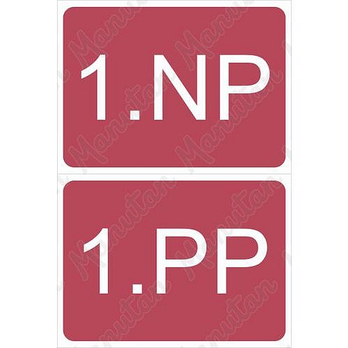 Označení podlaží - poschodí, plast 210 x 148 x 0,5 mm A5 1PP/3NP