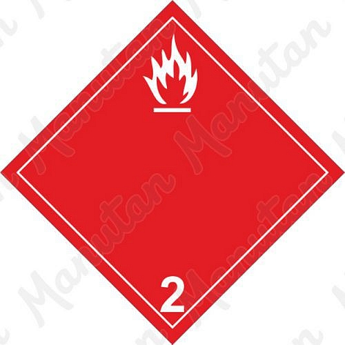 Nebezpečí požáru hořlavé plyny č.2 B, plast 200 x 200 x 0,5 mm