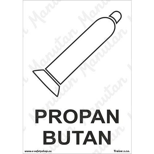 Propan butan, samolepka 148 x 210 x 0,1 mm A5