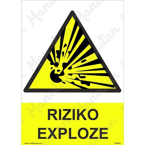 Riziko exploze, plast 210 x 297 x 0,5 mm A4