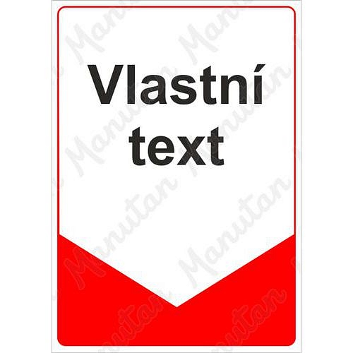 Tabulka s vlastním textem, plast 210 x 297 x 2 mm A4