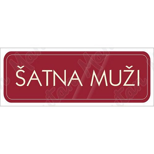 Šatna muži, samolepka 200 x 70 x 0,1 mm, červená