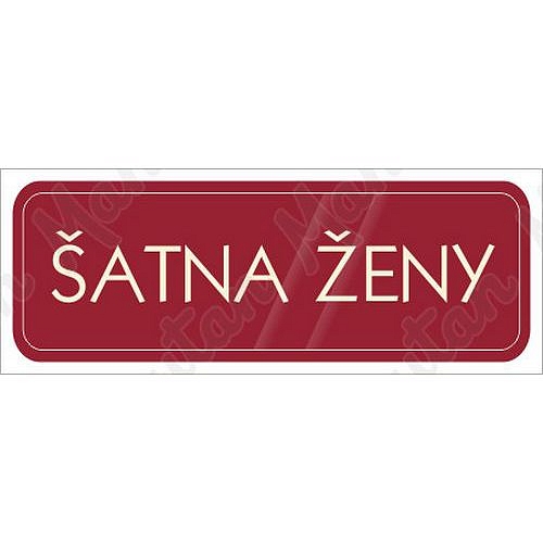 Šatna ženy, samolepka 200 x 70 x 0,1 mm, modrá